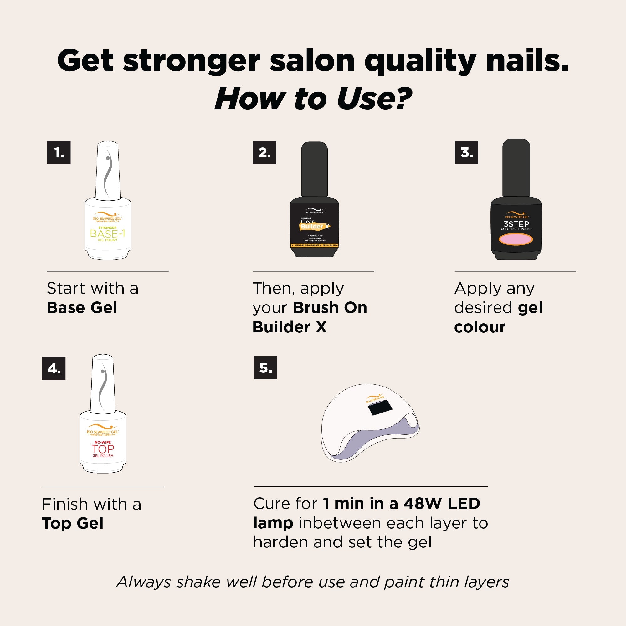 Brush On Builder X - Bio Seaweed Gel Canada