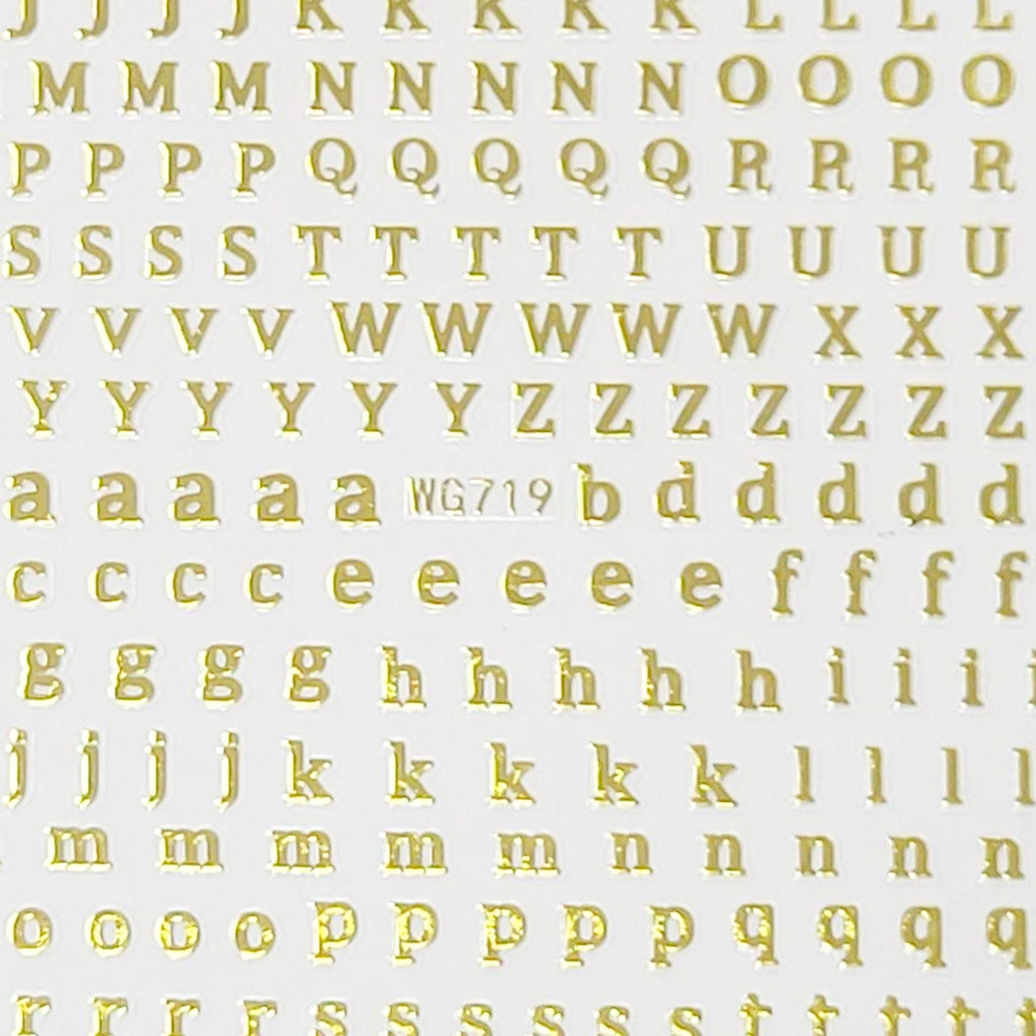 Cute Letters & Numbers Nail Art Stickers - Bio Seaweed Gel Canada