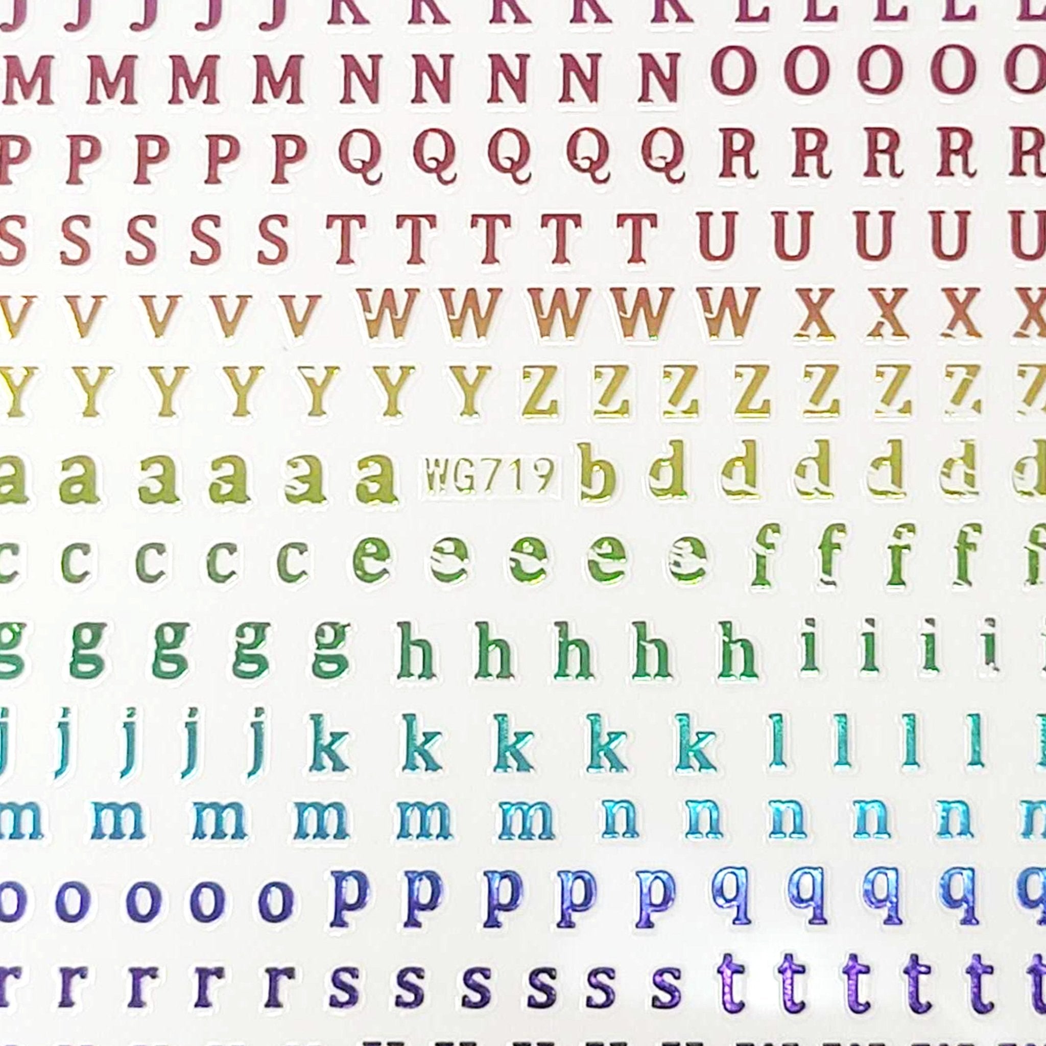 Cute Letters & Numbers Nail Art Stickers - Bio Seaweed Gel Canada