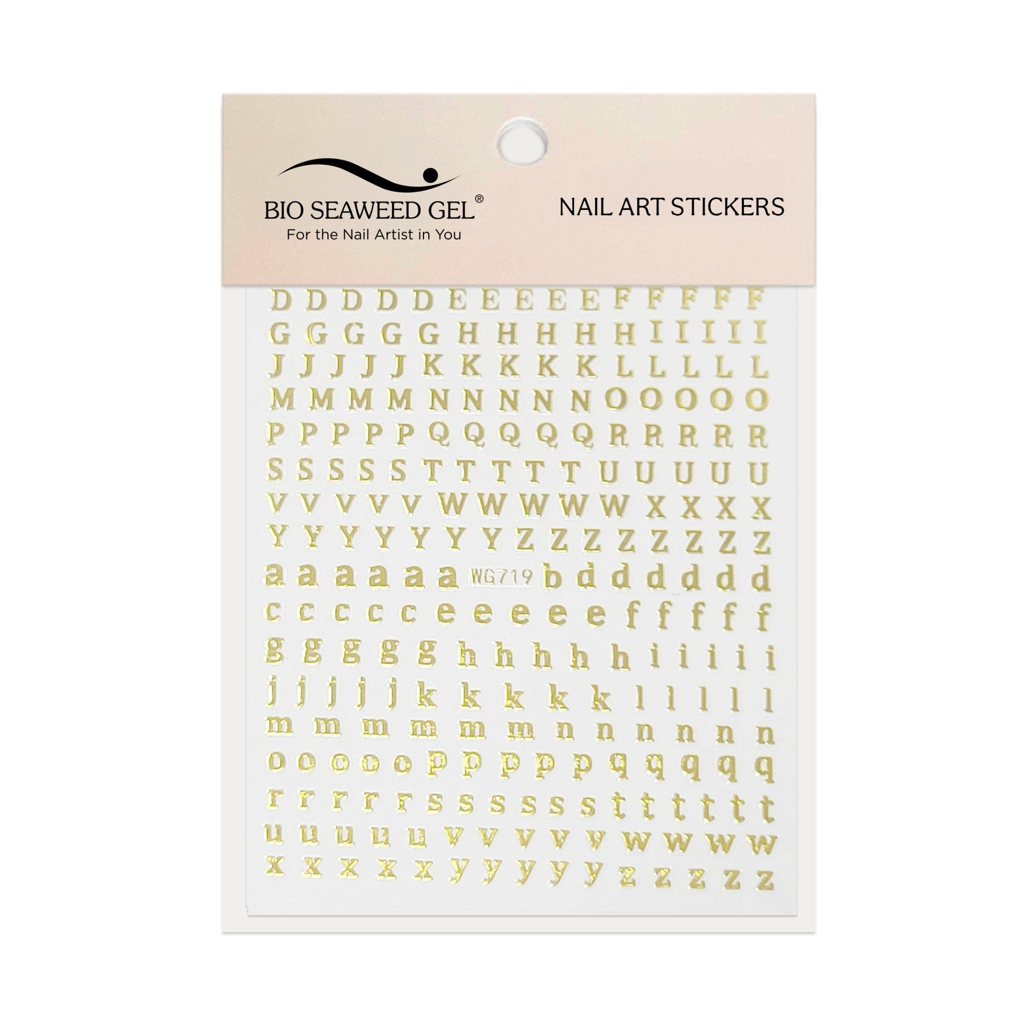Cute Letters & Numbers Nail Art Stickers - Bio Seaweed Gel Canada