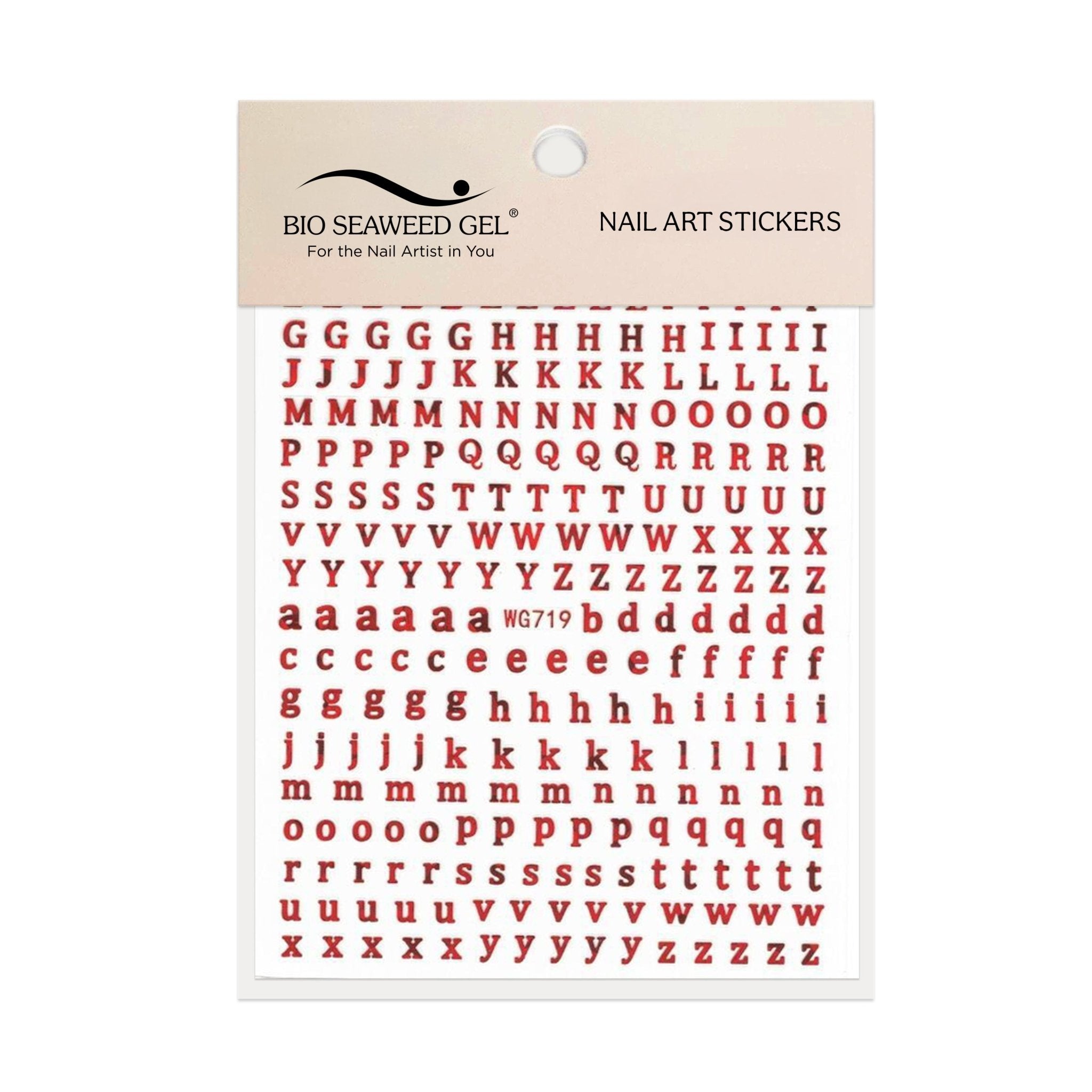 Cute Letters & Numbers Nail Art Stickers - Bio Seaweed Gel Canada