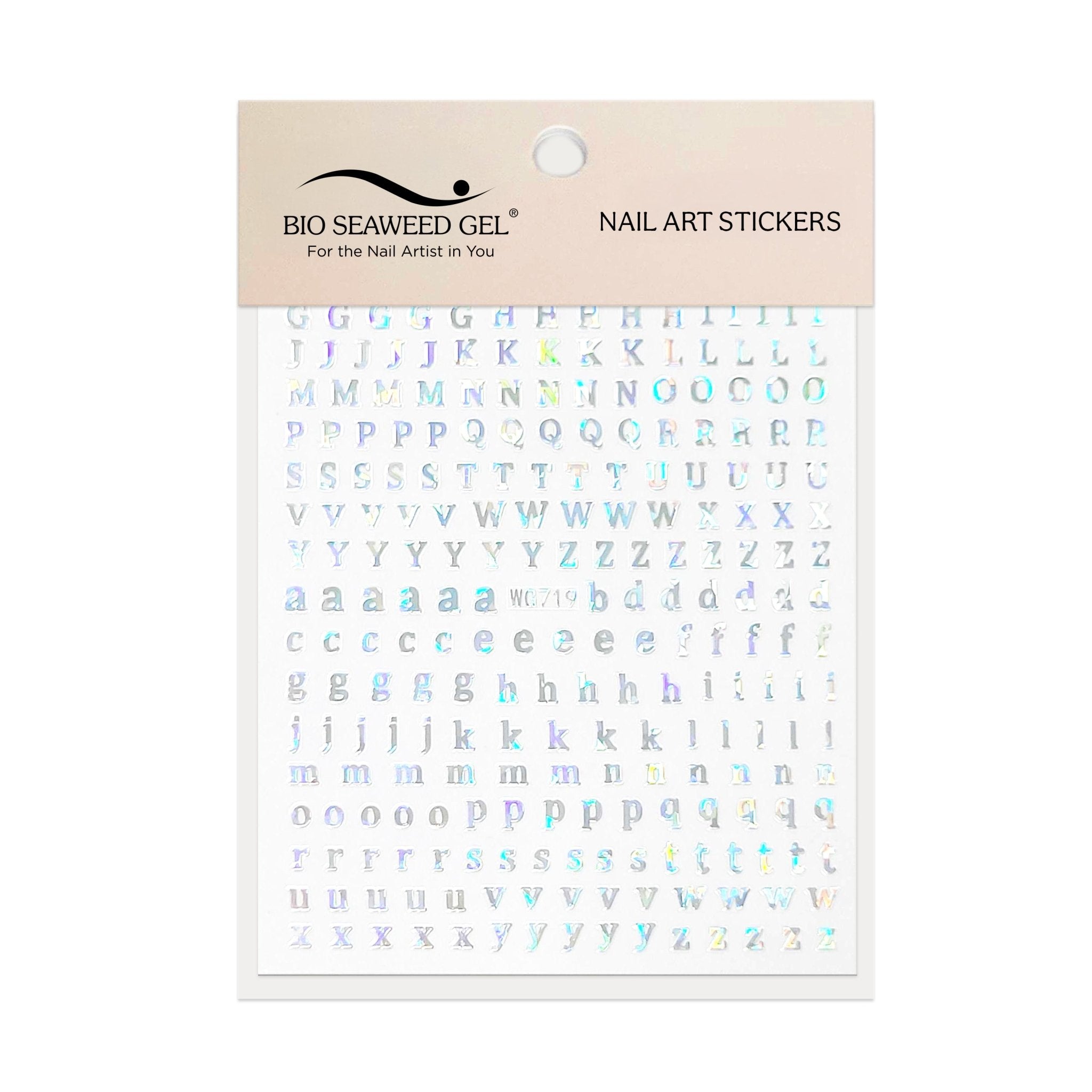 Cute Letters & Numbers Nail Art Stickers - Bio Seaweed Gel Canada