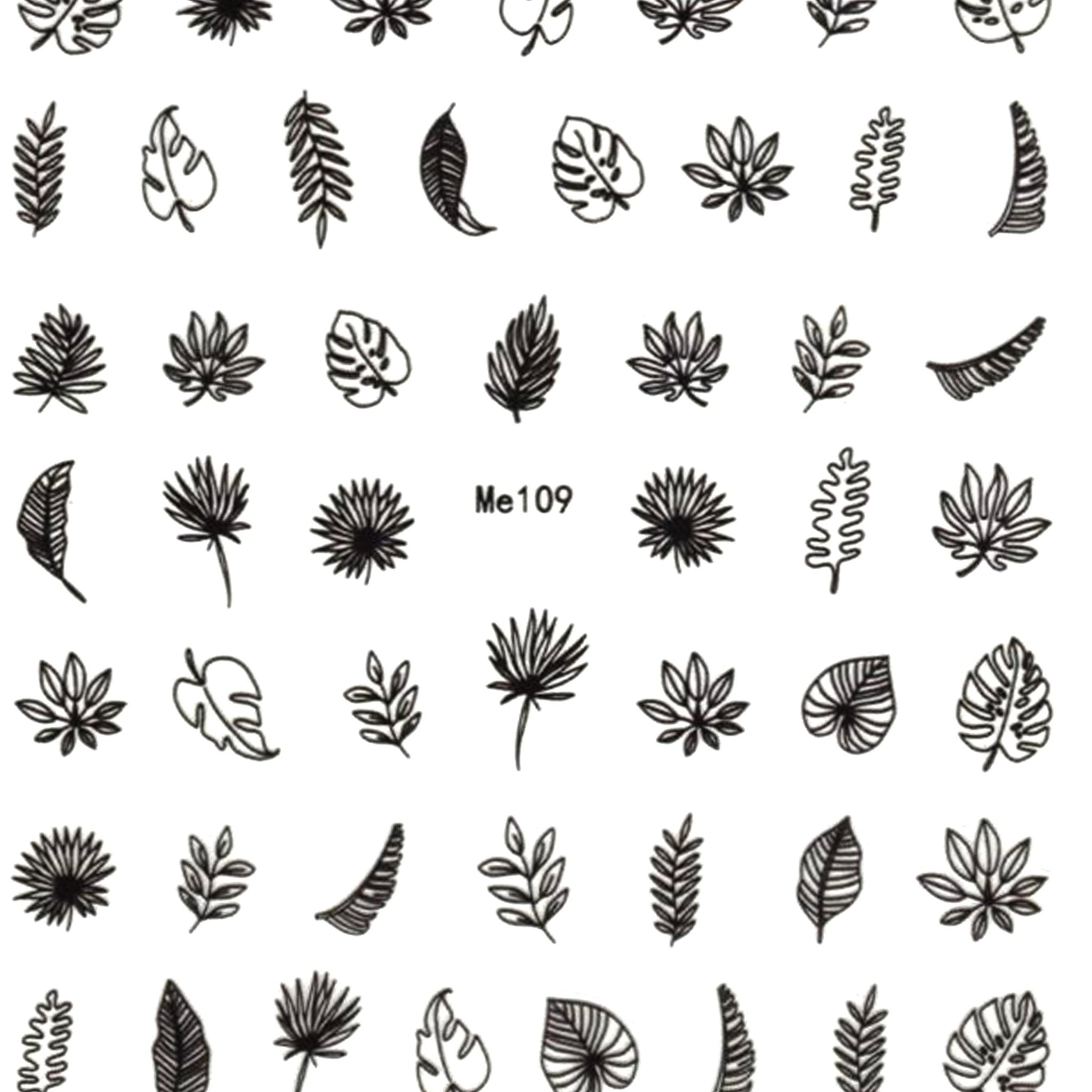 Floral Nail Art Stickers - Bio Seaweed Gel Canada