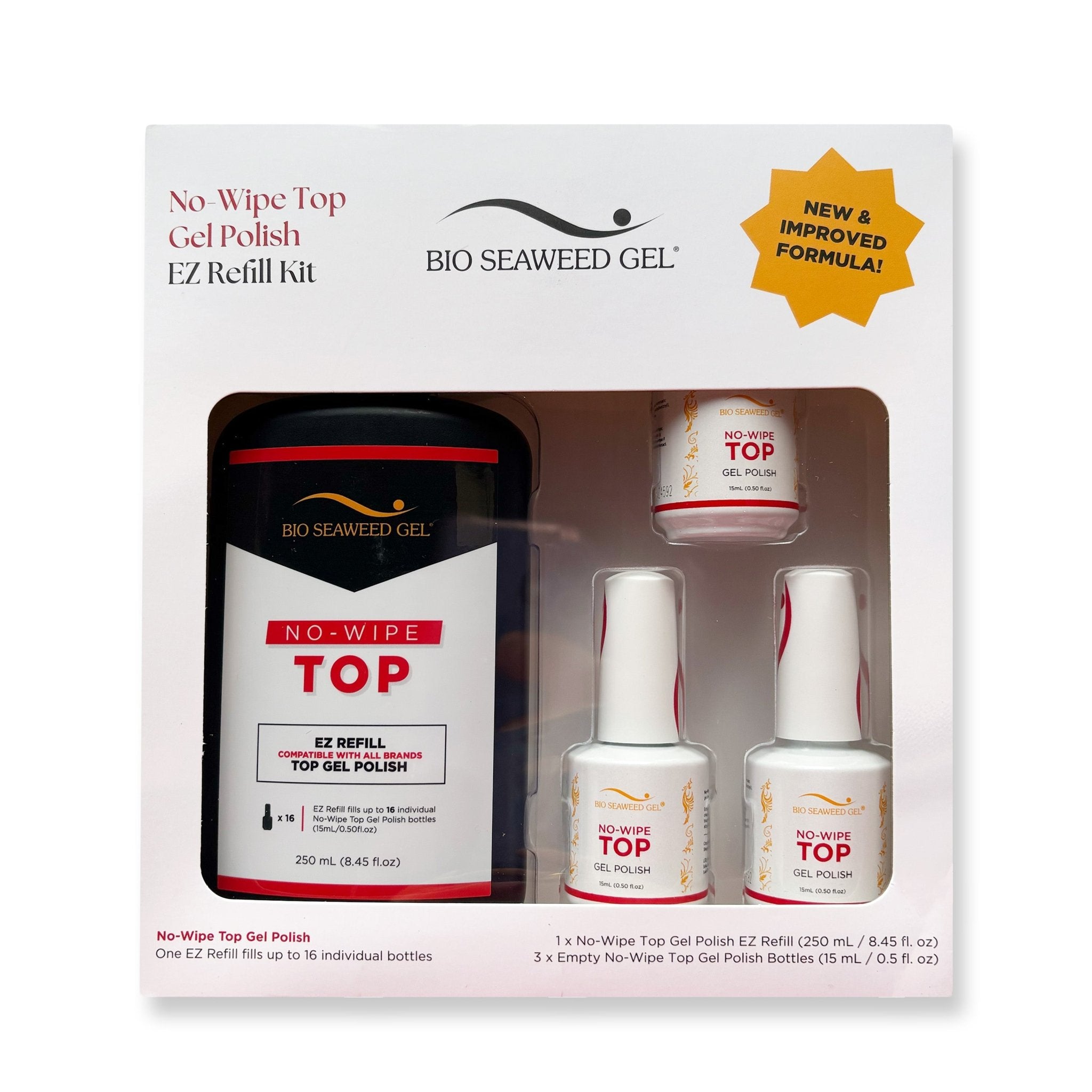 No - Wipe Top Gel Polish EZ Refill Kit - Bio Seaweed Gel Canada