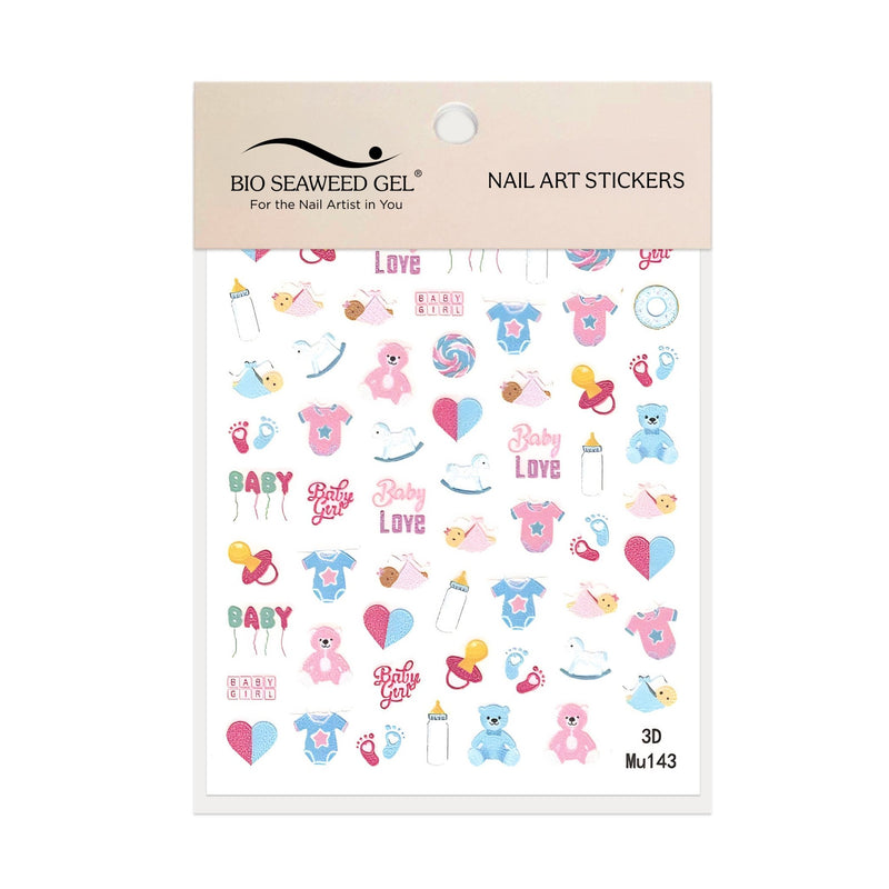 Baby Girl and Boy Nail Art Stickers - Bio Seaweed Gel Canada