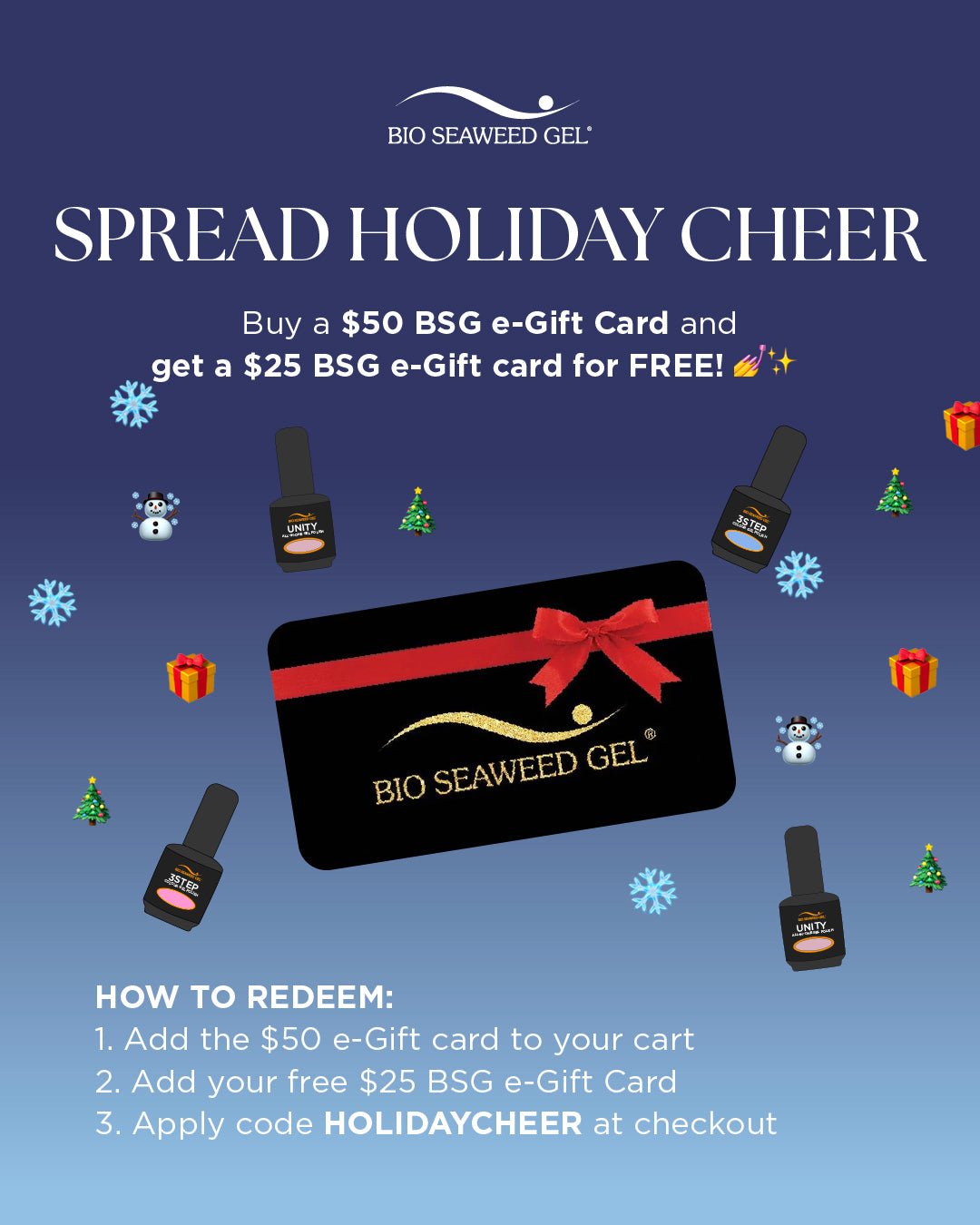BSG e - Gift Cards - Bio Seaweed Gel Canada