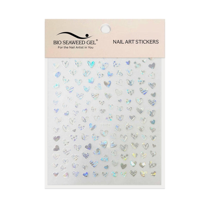 Cute Heart Nail Art Stickers - Bio Seaweed Gel Canada