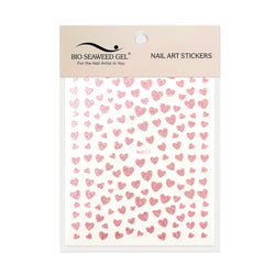 Cute Heart Nail Art Stickers - Bio Seaweed Gel Canada