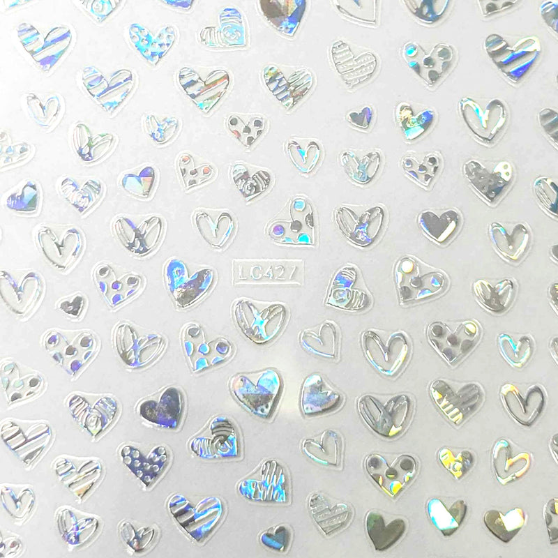 Cute Heart Nail Art Stickers - Bio Seaweed Gel Canada