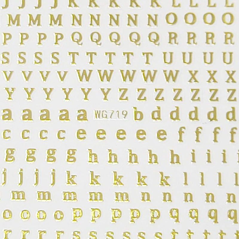 Cute Letters & Numbers Nail Art Stickers - Bio Seaweed Gel Canada