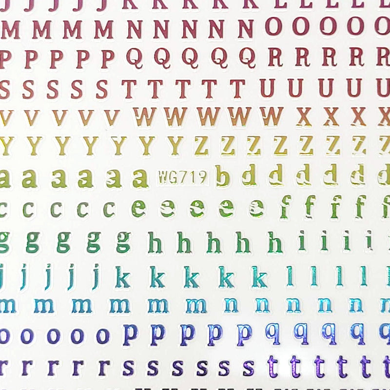 Cute Letters & Numbers Nail Art Stickers - Bio Seaweed Gel Canada