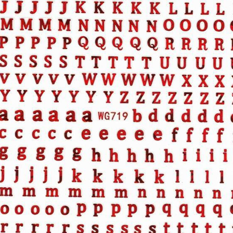 Cute Letters & Numbers Nail Art Stickers - Bio Seaweed Gel Canada