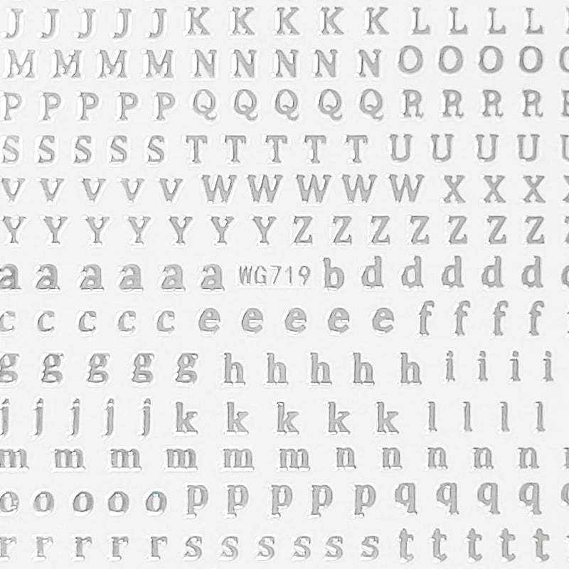 Cute Letters & Numbers Nail Art Stickers - Bio Seaweed Gel Canada