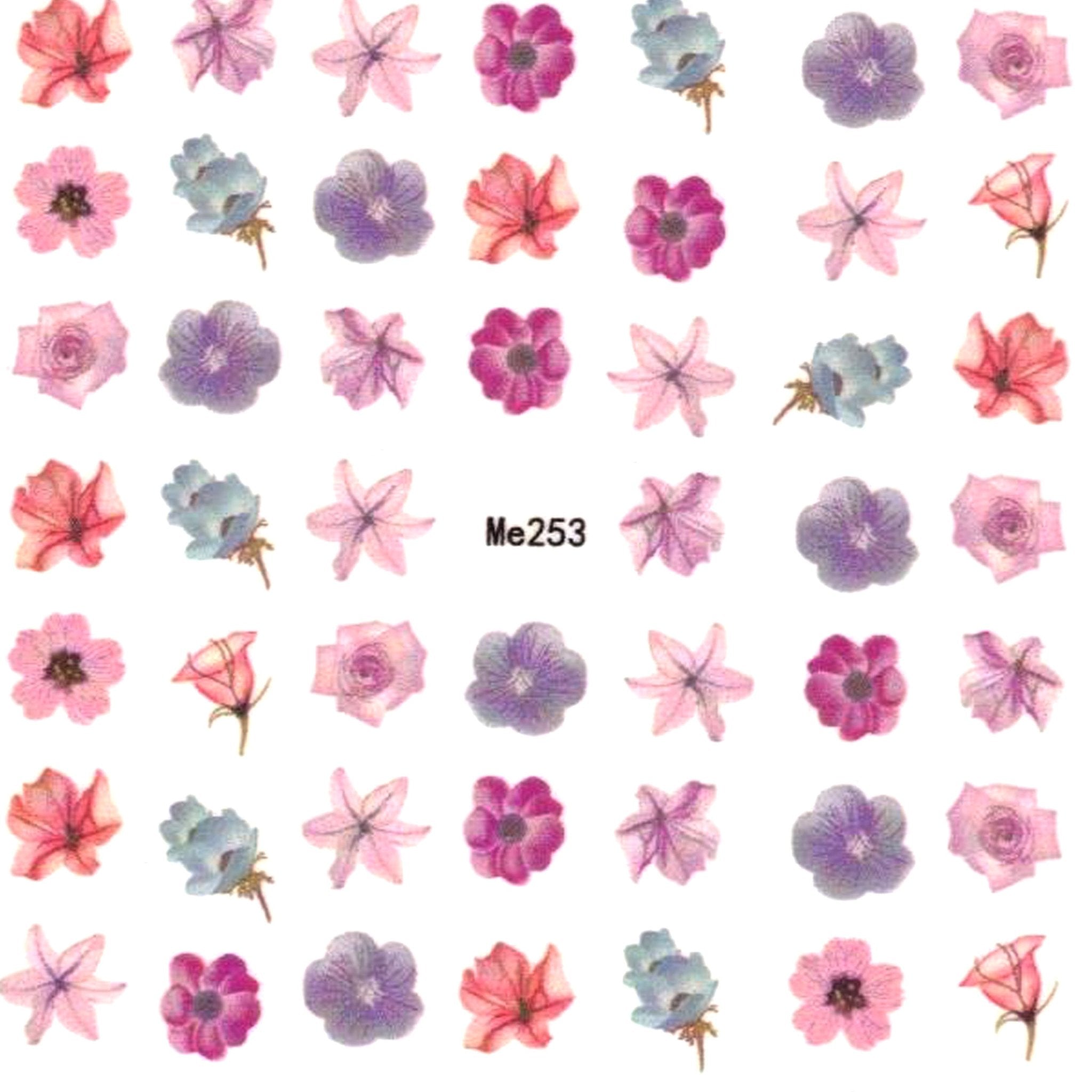 Floral Nail Art Stickers - Bio Seaweed Gel Canada