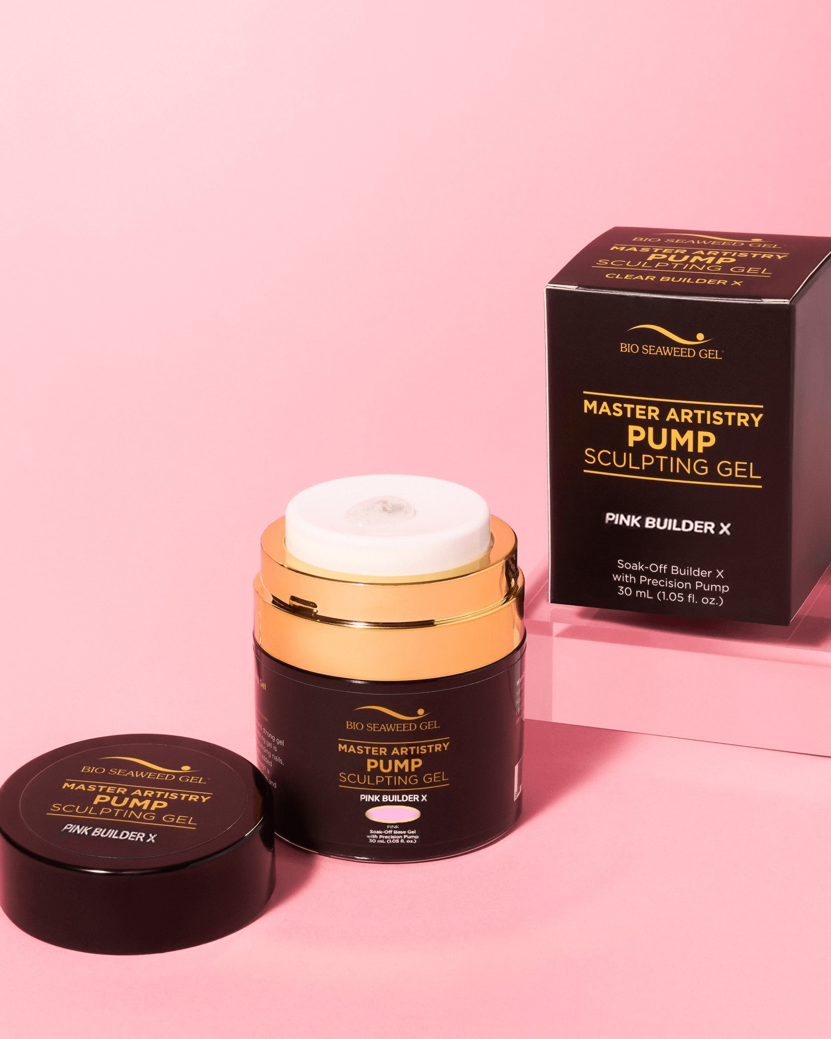 Master Artistry Pump Pink Builder X Sculpting Gel - Bio Seaweed Gel Canada