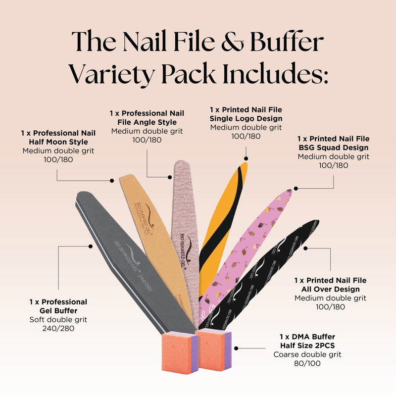 Nail File & Buffer Variety Pack - Bio Seaweed Gel Canada