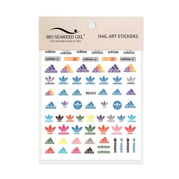 Sporty Three Stripes Nail Art Stickers - Bio Seaweed Gel Canada